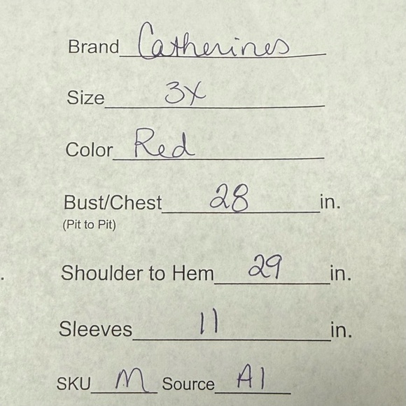 Catherines Red Sparkle Top 3X Plus Size Holiday Glitter Keyhole Blouse - Picture 7 of 7